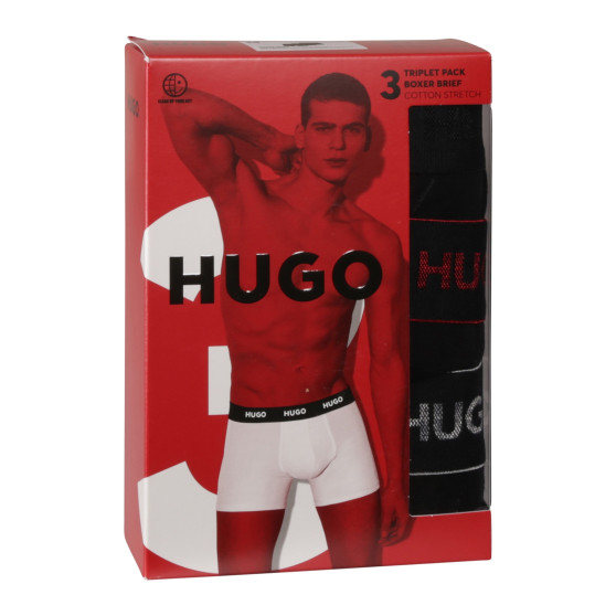 3PACK boxer da uomo HUGO nero (50517886 991)